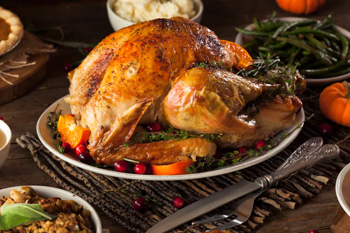 Delicious turkey dinner