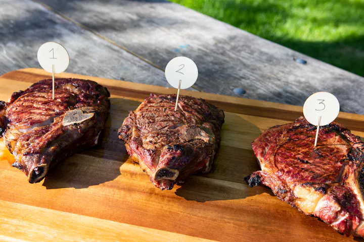 Tasting flights - grilled steak
