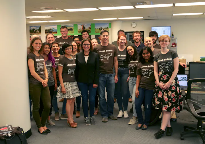 Rep. DelBene with the Crowd Cow team
