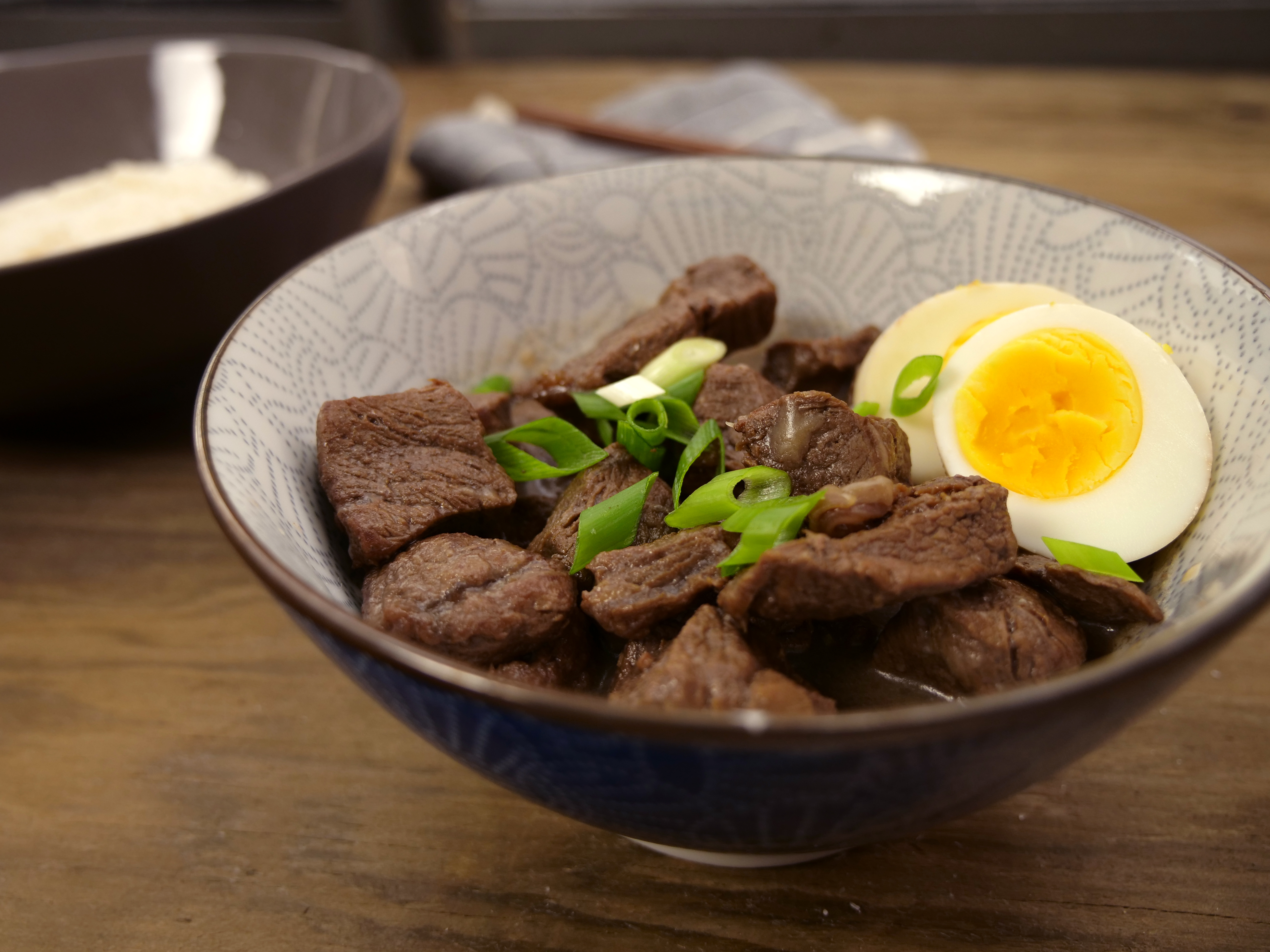 Anchovy-Dijon Dressed Frisée Salad with Flat Iron Steak