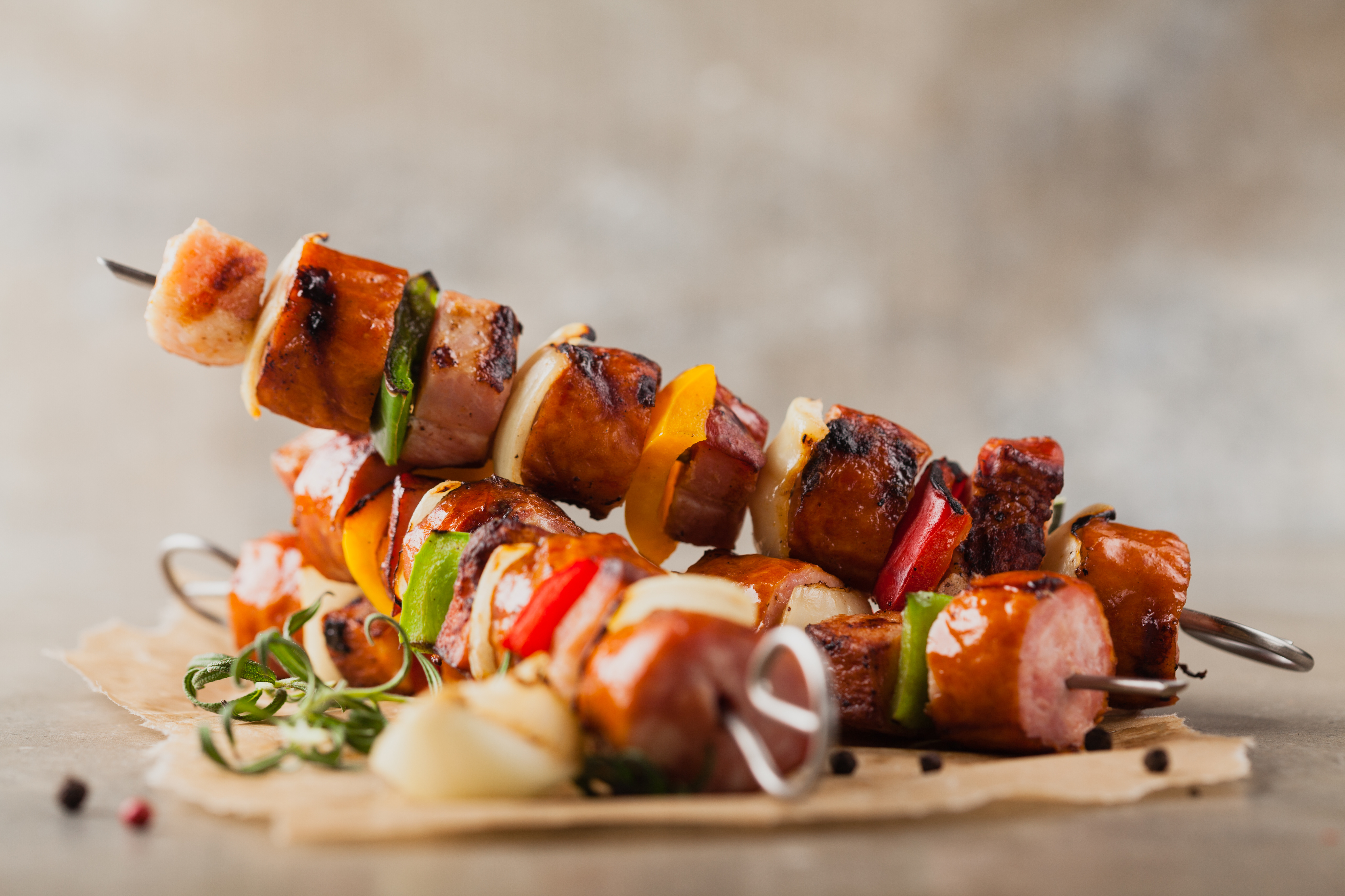 Pistachio-Crusted Sirloin Kebabs