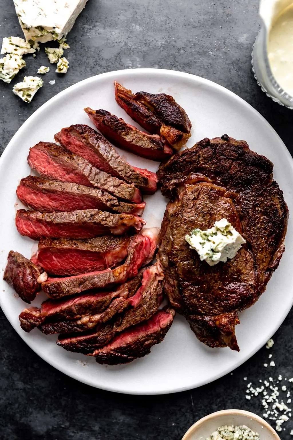 Grilled Hanger Steak with Blue Cheese Béchamel