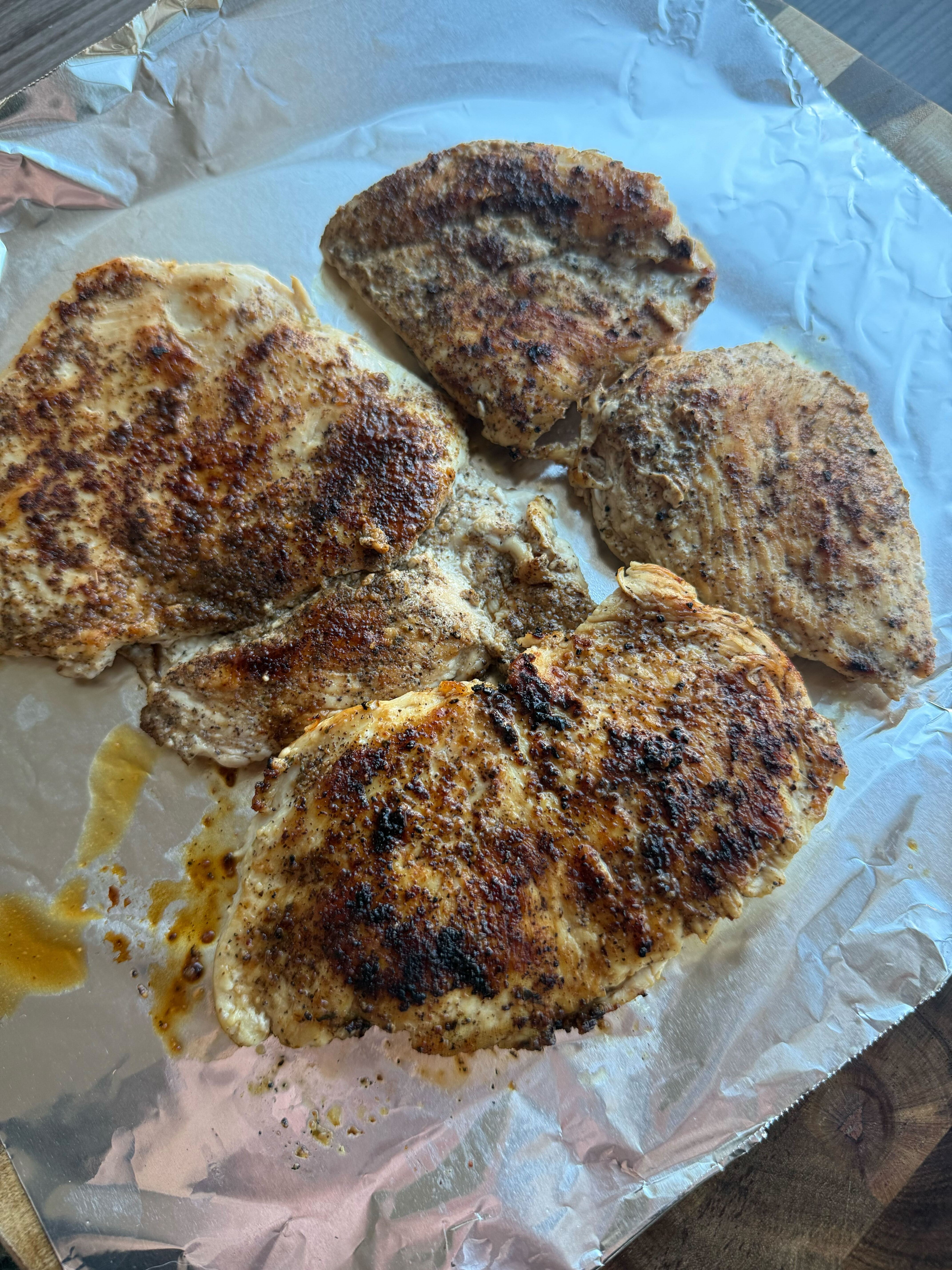Crispy parmesan-crusted smashed chicken patties
