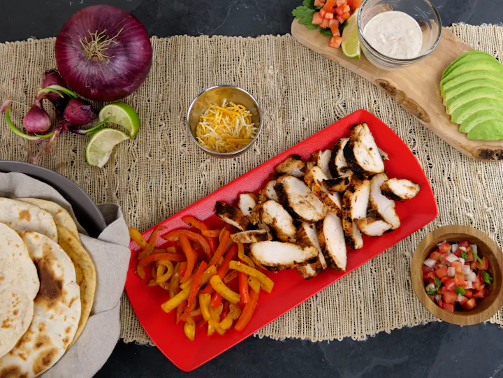 Ingredients for chicken fajitas