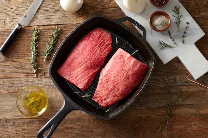 Raw Wagyu Flat Iron Steak