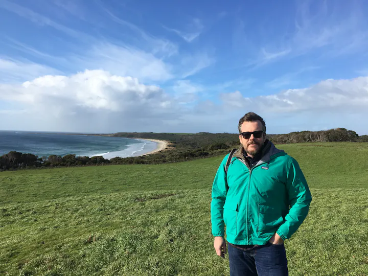 Kevin from Crowd Cow enjoying his time in Tasmania