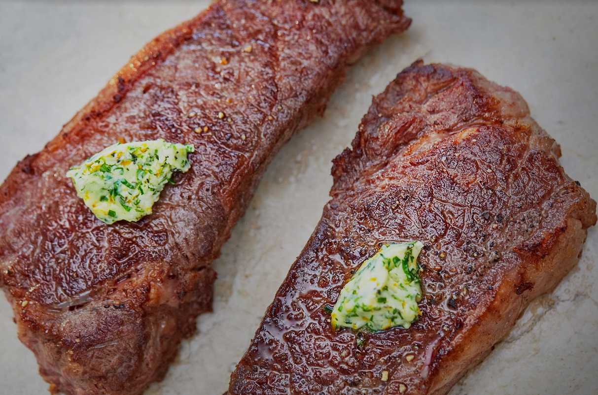 Chili-Thyme Butter Chuck Eye Steaks