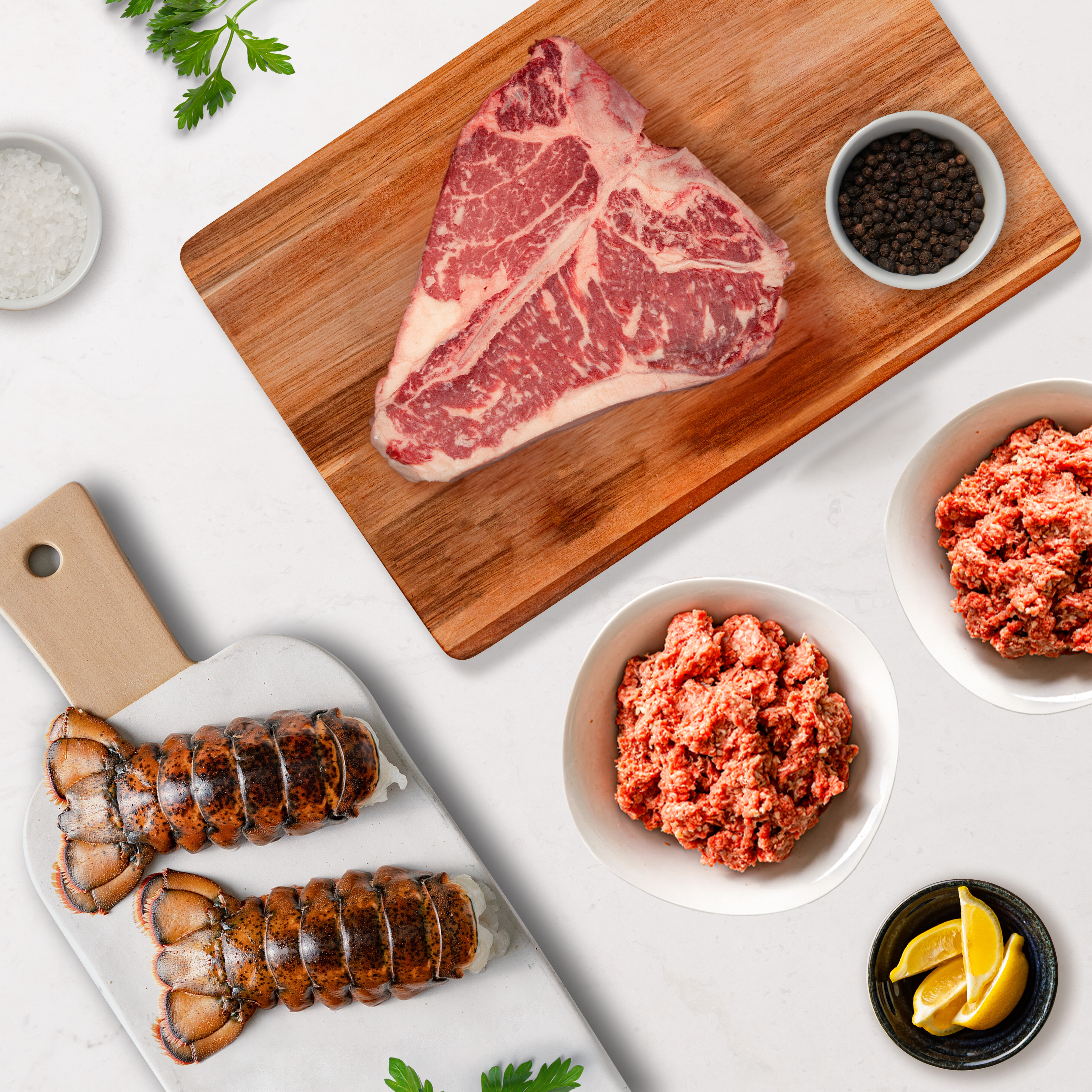 Image of Dry-Aged Porterhouse & Lobster Drop Bundle
