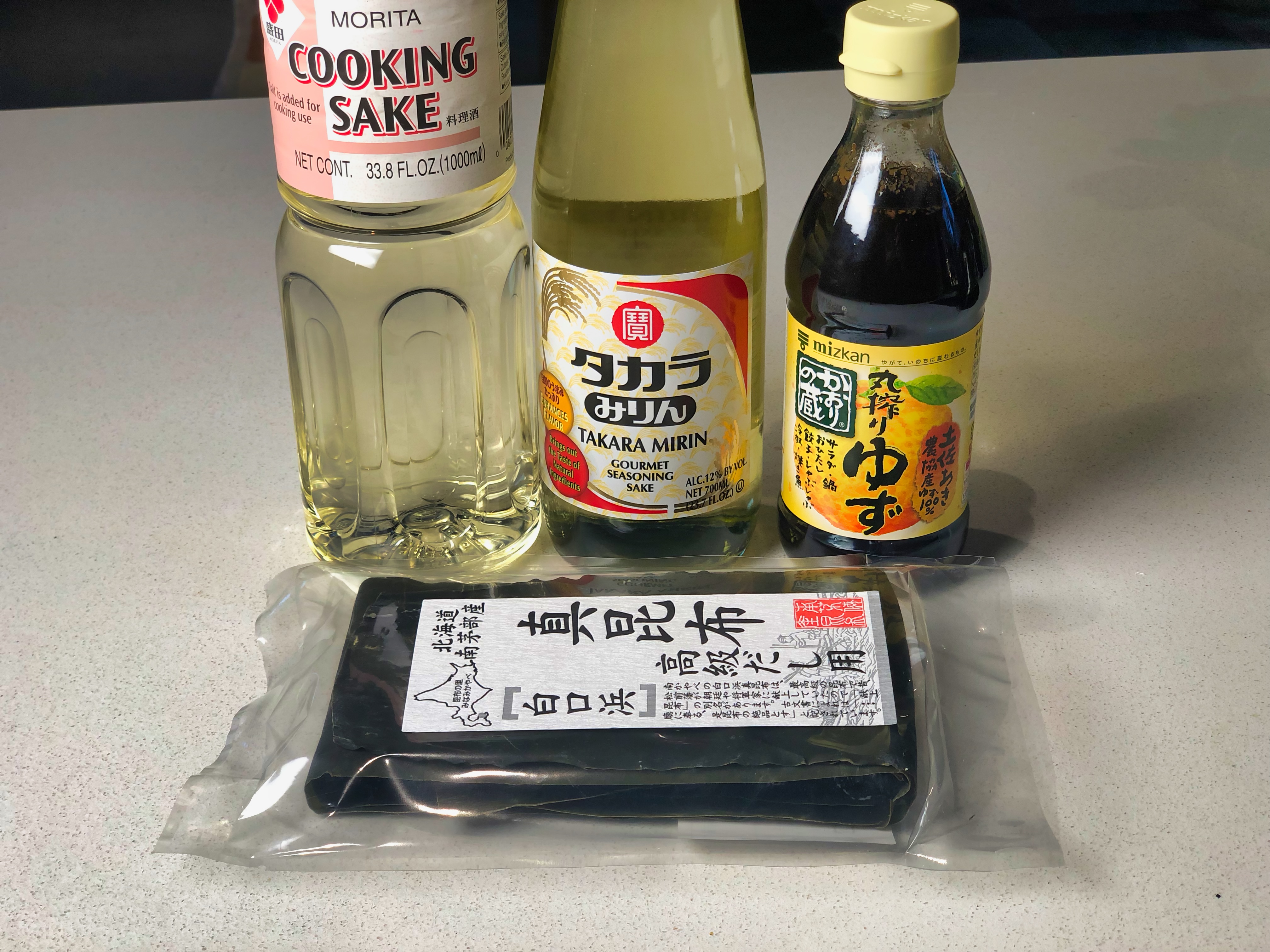 Various sauces and ingredients for Shabu Shabu