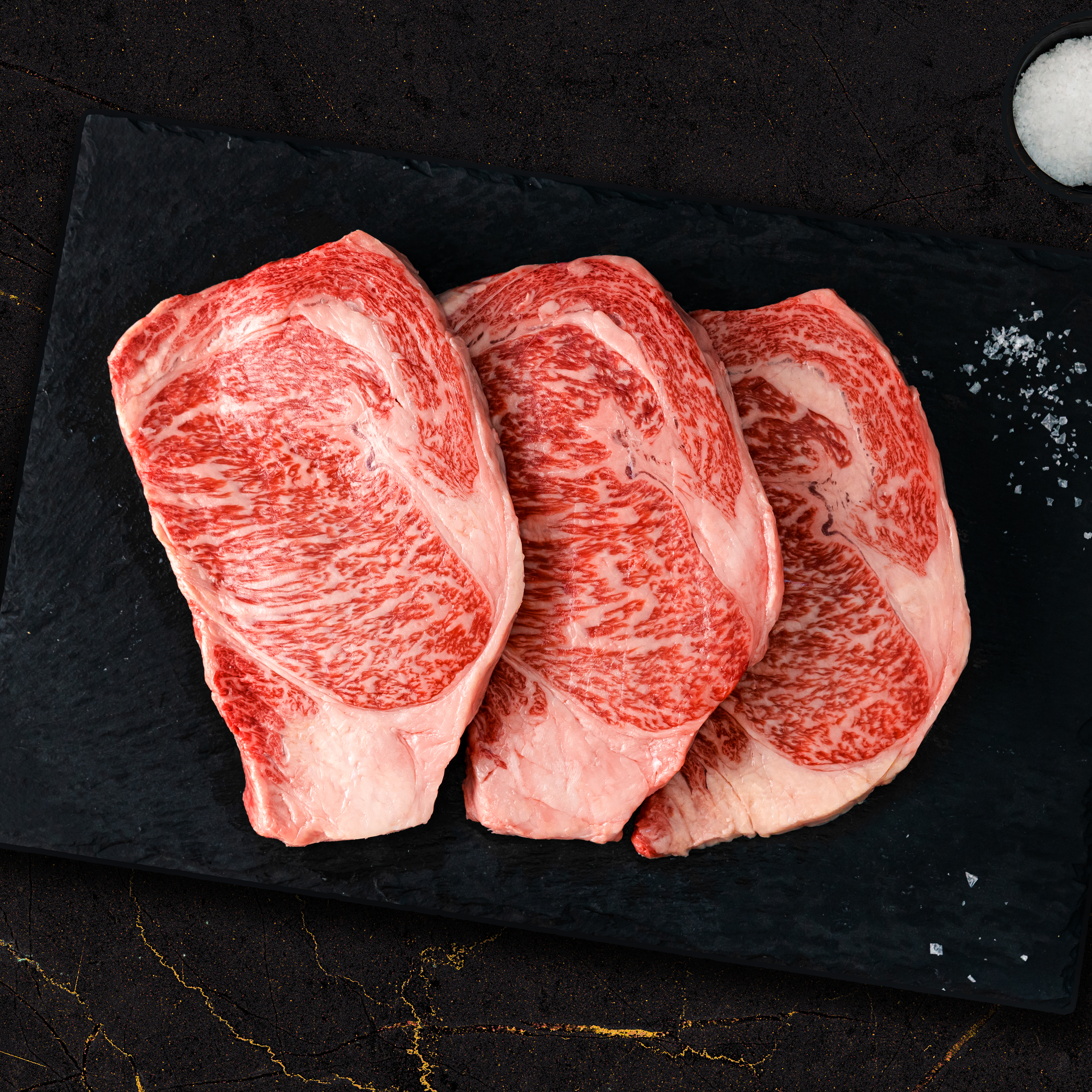 Image of Japanese A5 Wagyu Ribeye Steak Trio