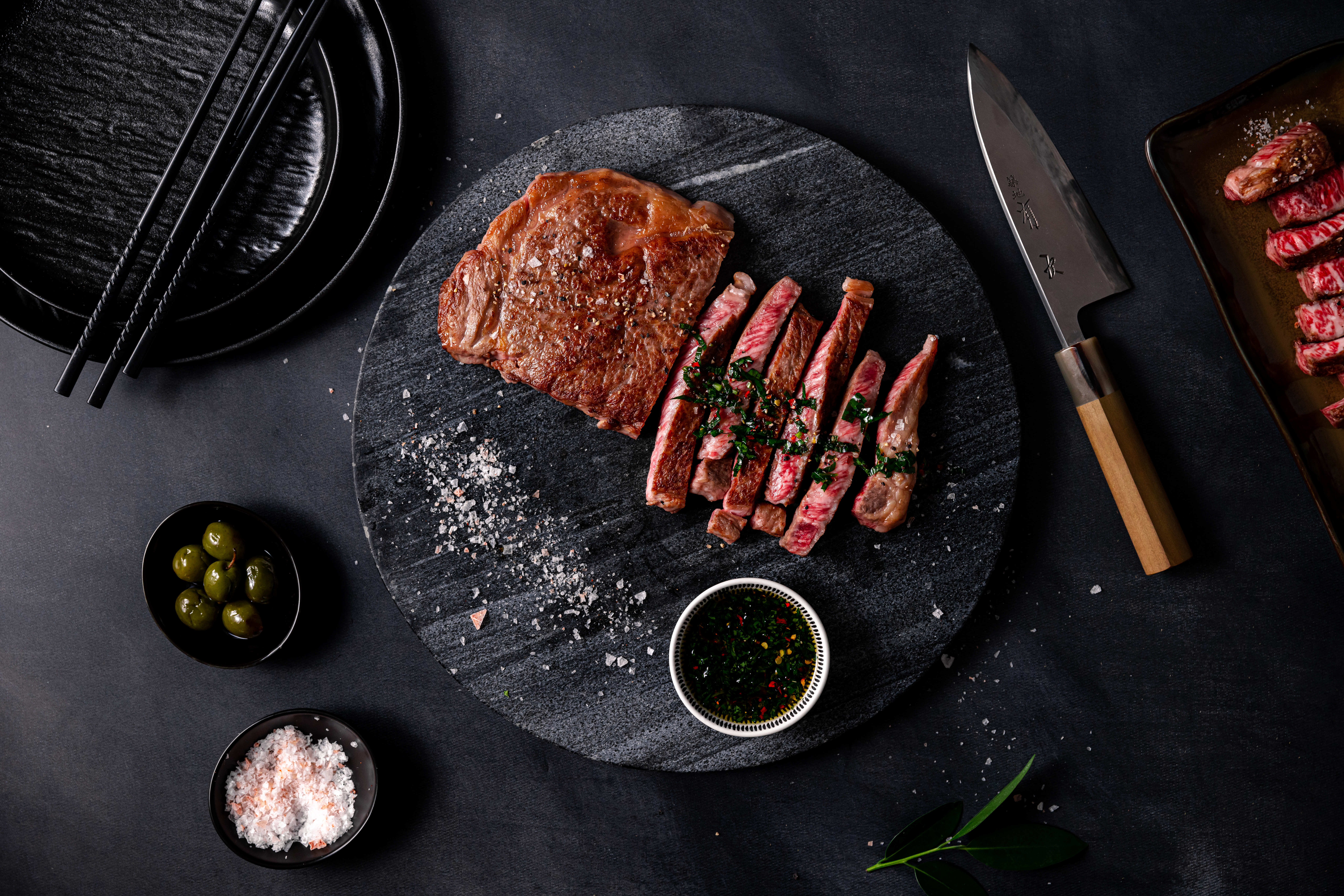 Image of Japanese A5 Olive Wagyu Ribeye Steak