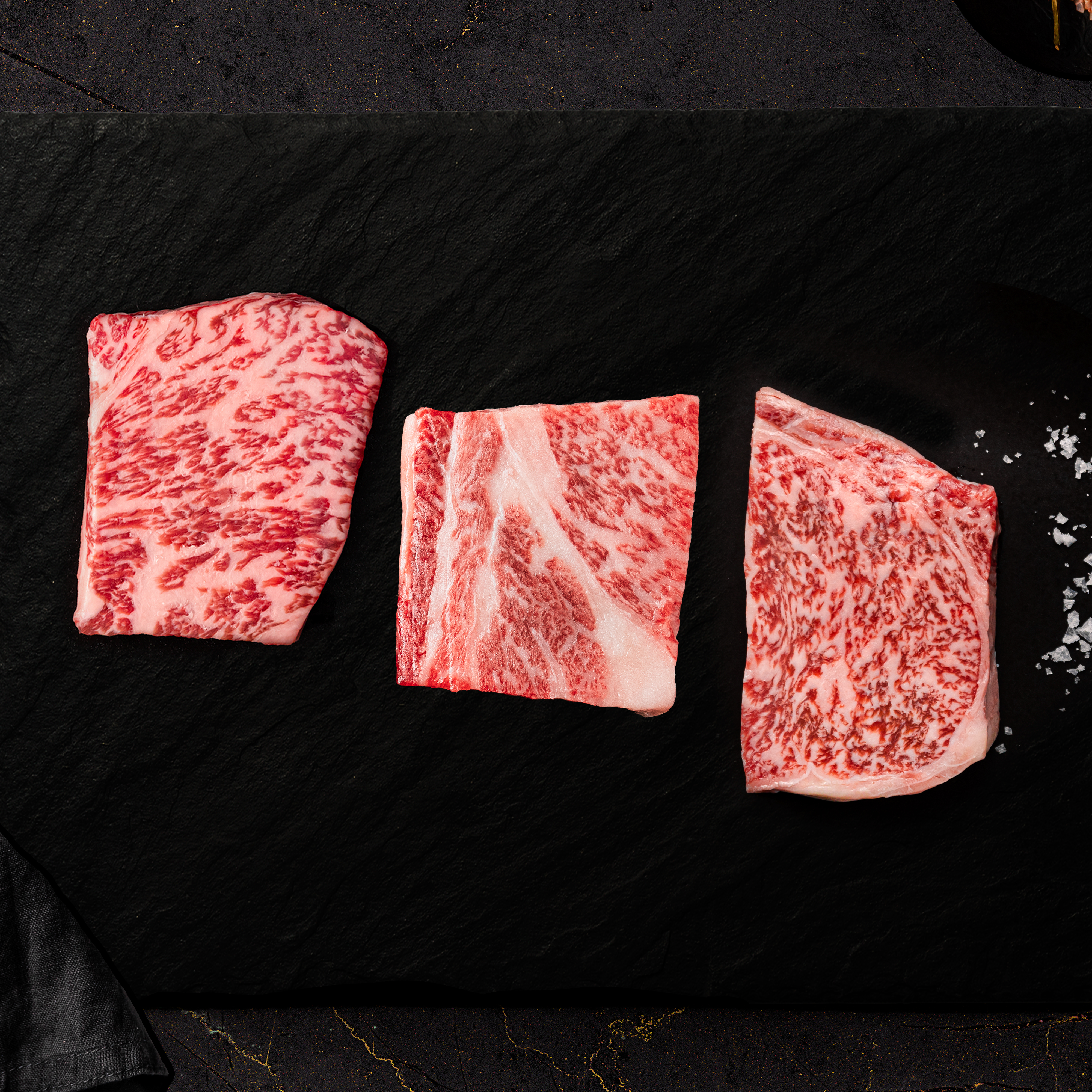 Image of Japanese A5 Wagyu Petite Striploin Trio