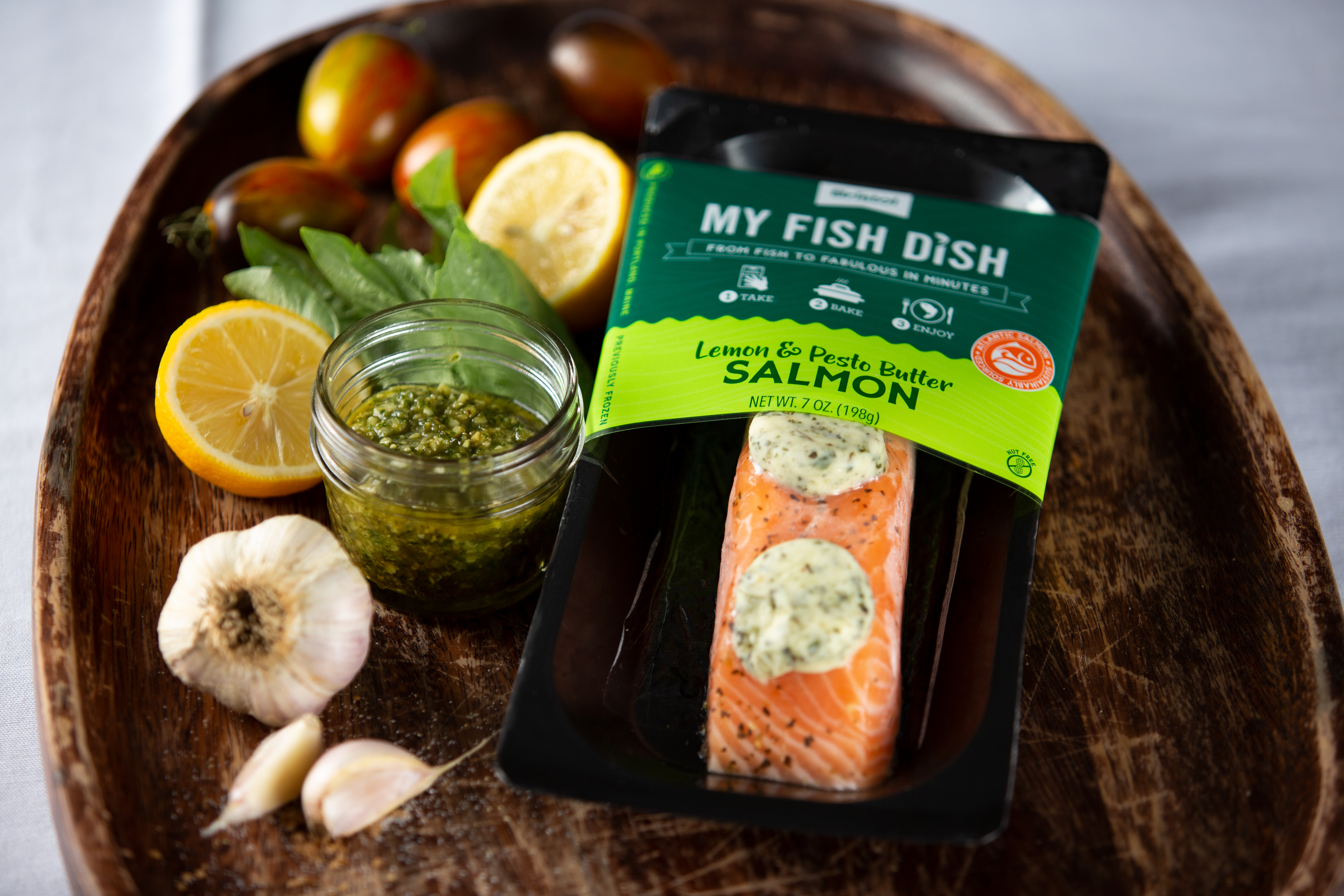 Image of Lemon & Pesto Butter Atlantic Salmon