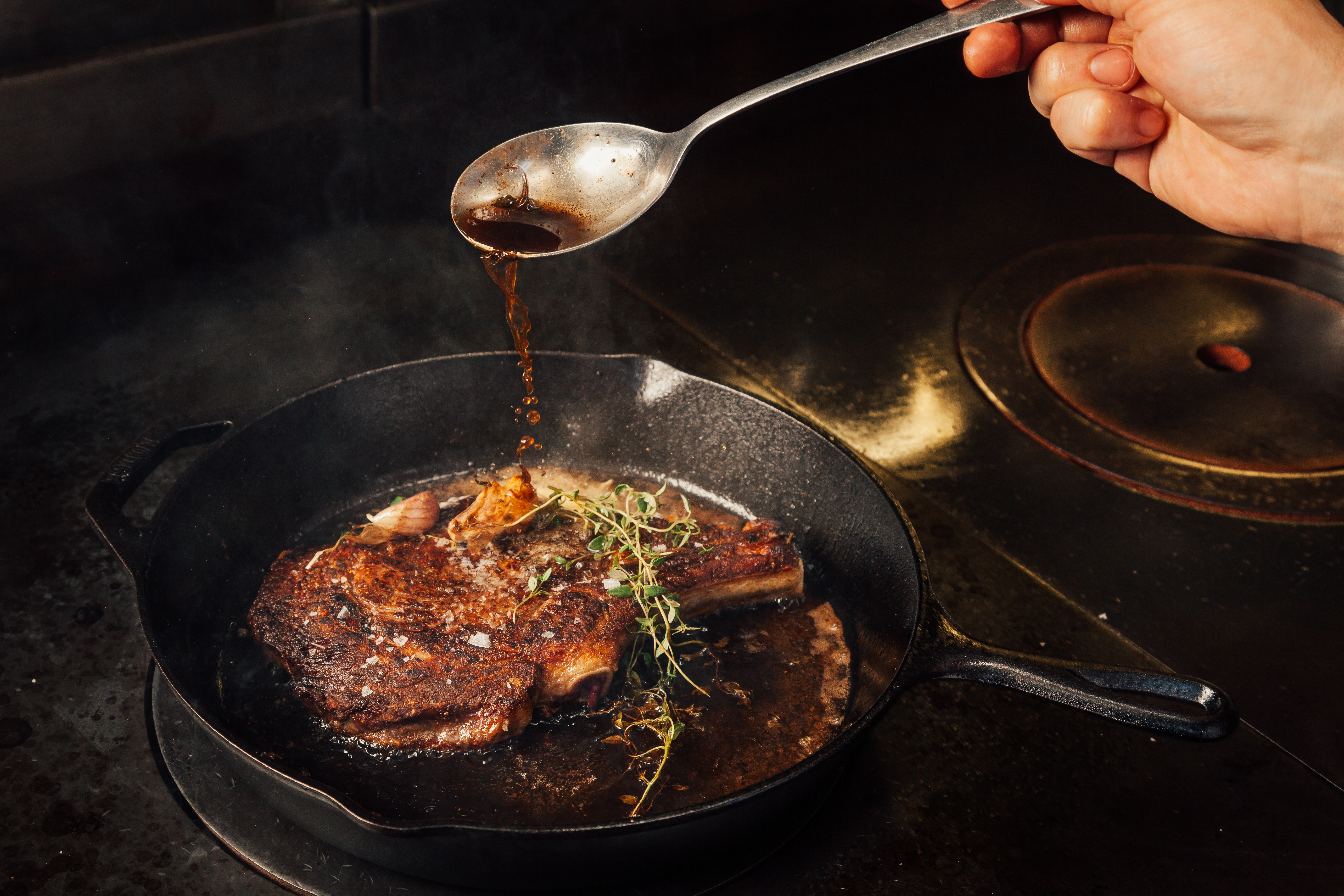 Seared Steak in Cast Iron